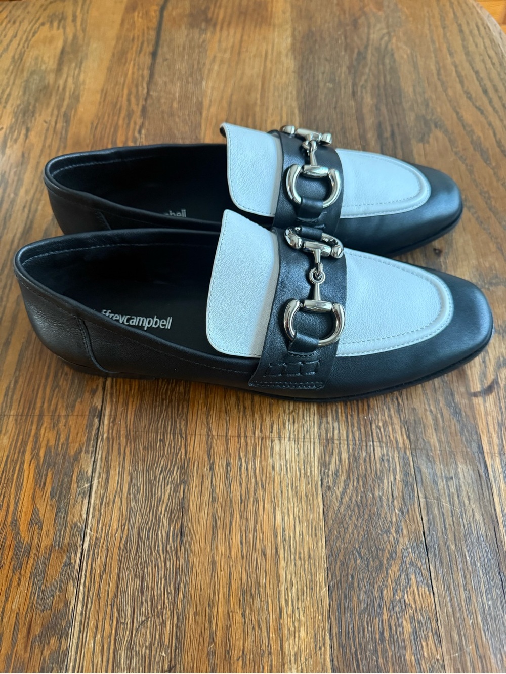 NWT Jeffrey Campbell Black & White Loafers Size 7.5 - Picture 2 of 6